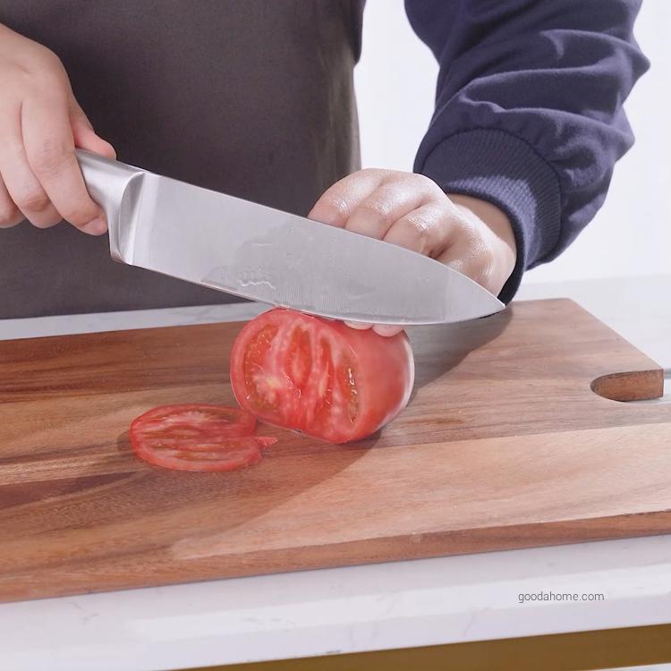 Ensemble de 9 couteaux de cuisine à manche creux en acier inoxydable