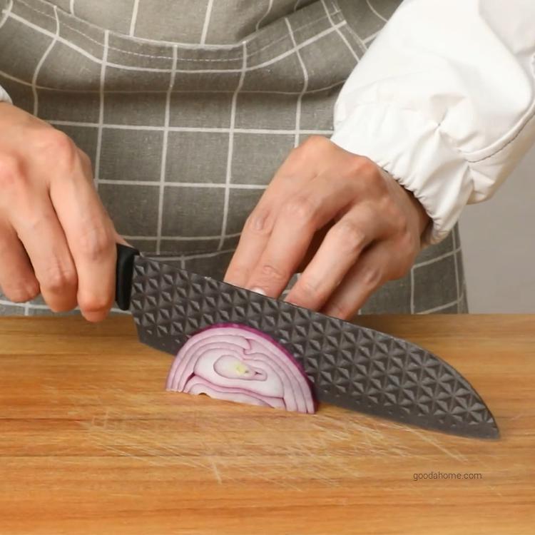 Ensemble de 6 couteaux de cuisine à manche en plastique avec revêtement noir