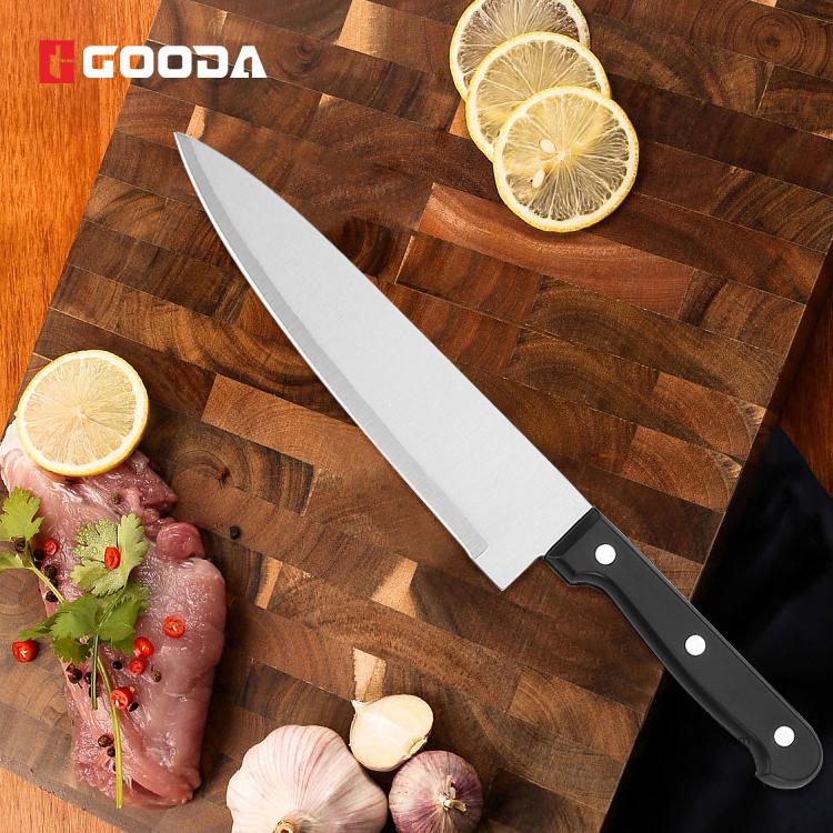 Ensemble de 14 couteaux de cuisine à steak avec bloc de couteaux en bois