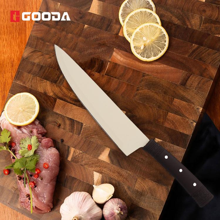 Ensemble de 8 couteaux de cuisine avec planche à découper en bois