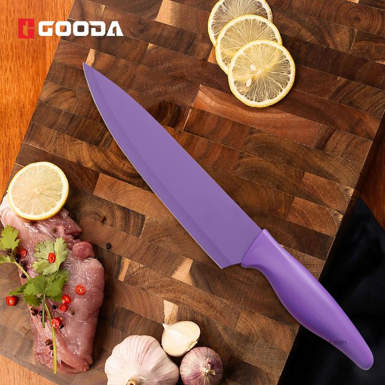 Ensemble de 5 couteaux de cuisine colorés avec manche en plastique